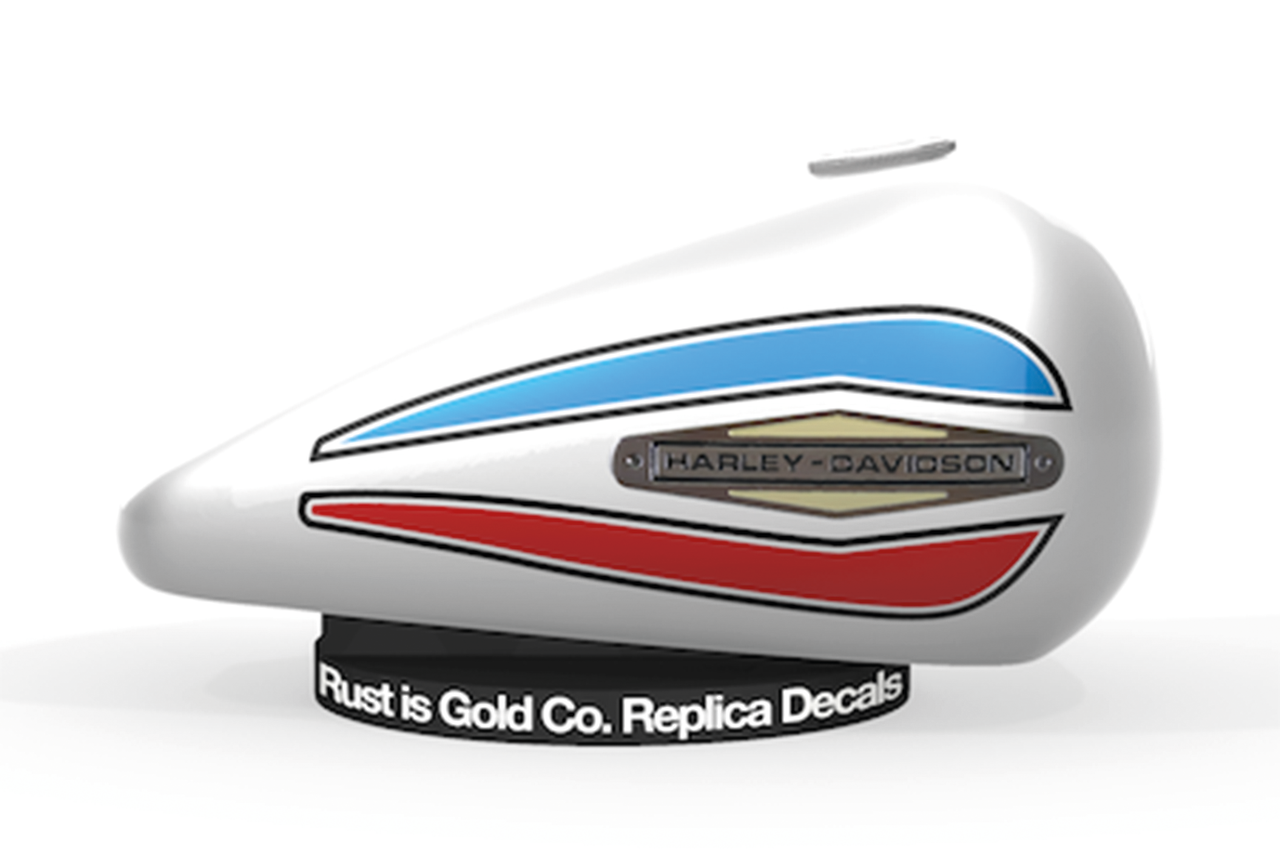 harley-davidson benzintank matrica - 1971 AMF