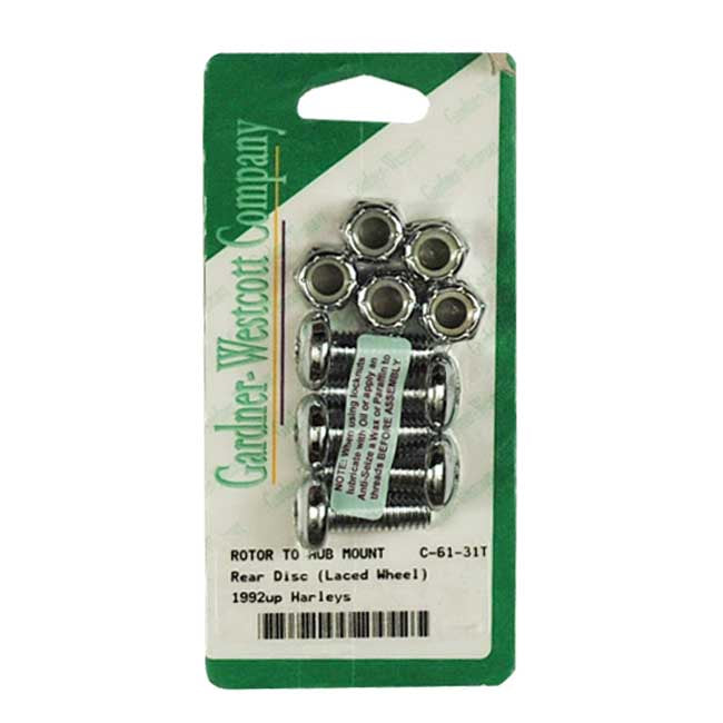 féktárcsa torx lencsefejű csavar készlet króm - 92-21 Big Twin/92-21 XL/2002-2017 V-Rod