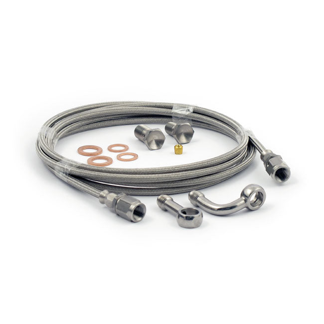 goodridge hide-a-line rozsdamentes fém fékvezeték szett - 6mm - Softail/ Dyna/ XLH
