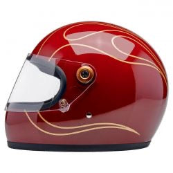 biltwell gringo s bukósisak garnet piros lángok
