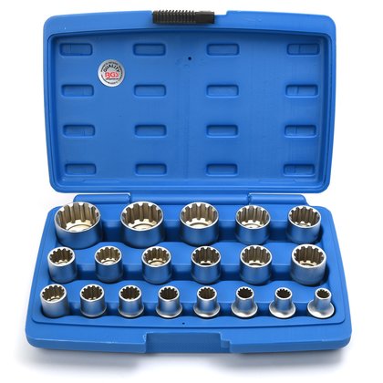bgs gear lock box end csillag 1/2 dugókulcskészlet - metrikus (19db)