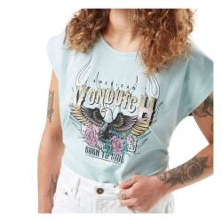 von dutch printed női póló - világoskék