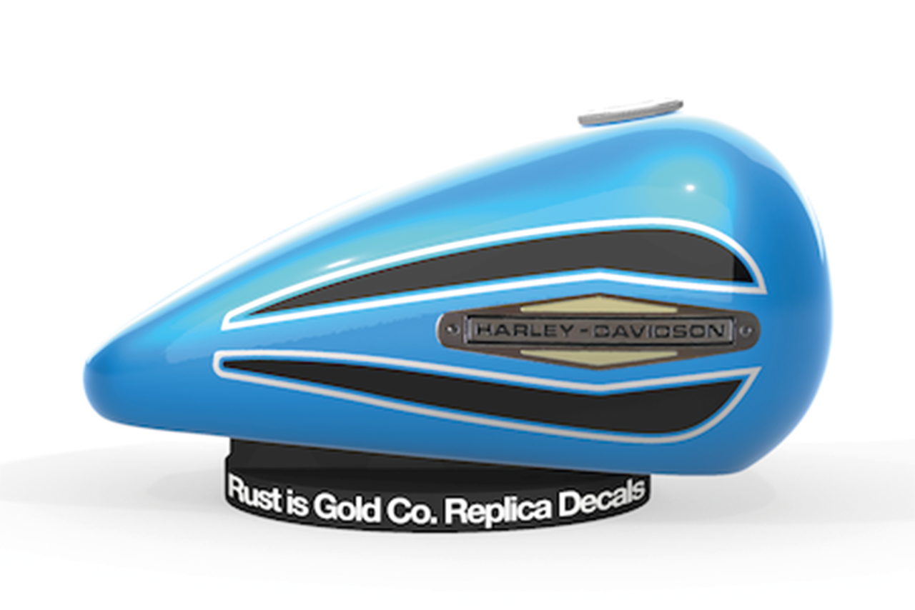 harley-davidson benzintank matrica - 1971 AMF