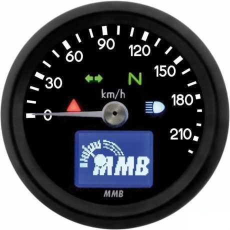 mmb ELT48 basic kilométeróra - 220 km/h fekete