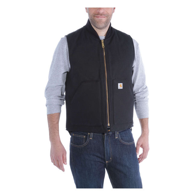 carhartt duck mellény artic quilt bélelt mellény fekete