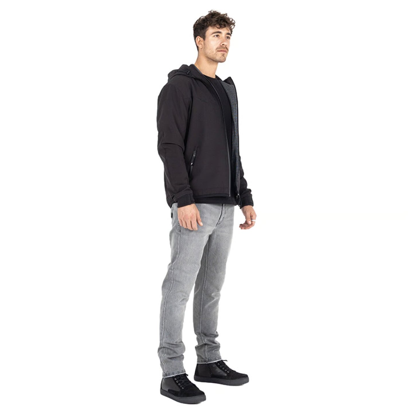 john doe v3 softshell rip-stop kevlar fekete kapucnis pulóver