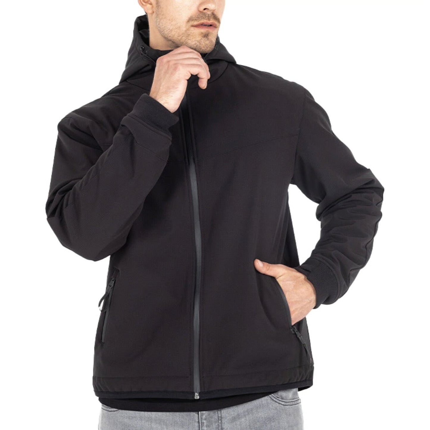 john doe v3 softshell rip-stop kevlar fekete kapucnis pulóver
