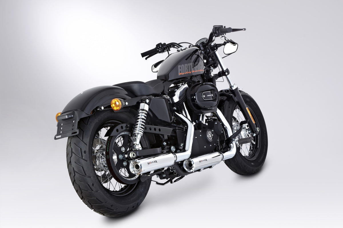 miller silverado I slip-on exhaust - 04-13 Harley-Davidson Sportster