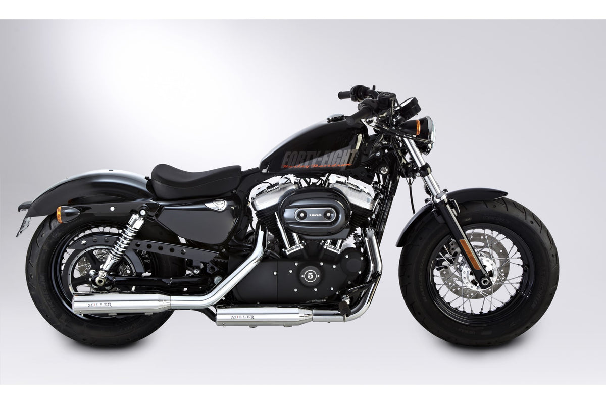 miller silverado I slip-on exhaust - 04-13 Harley-Davidson Sportster