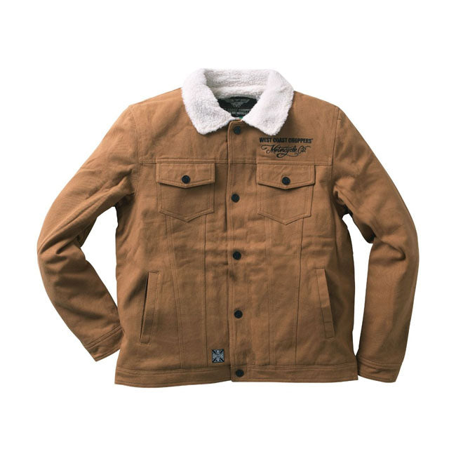 west coast choppers sherpa bélelt vászon work jacket dzseki - duck