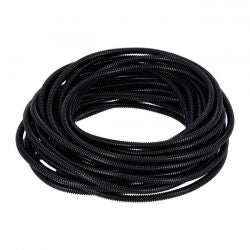 hasított PVC kábelvédő cső fekete - 1/4" - 50ft