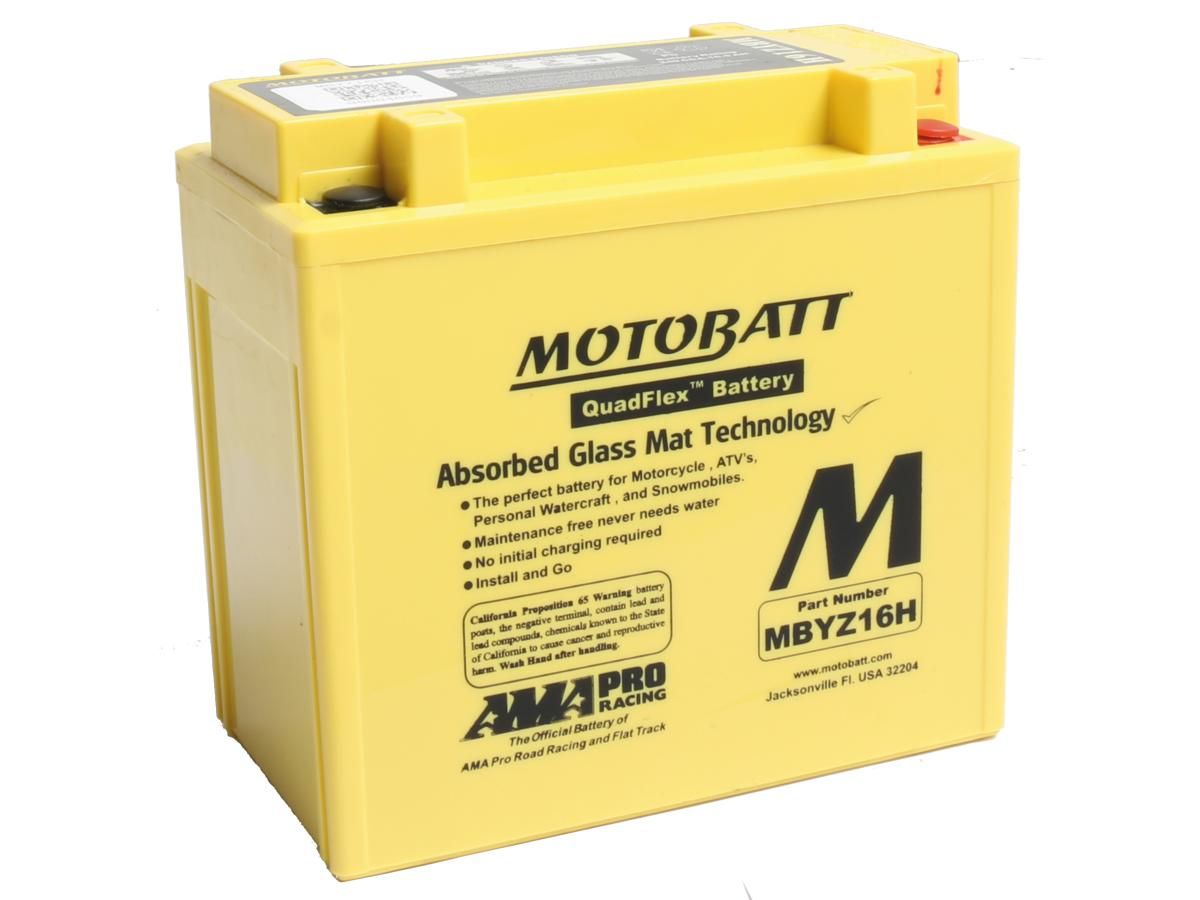 motobatt quadflex agm akkumulátor 240A 16.5Ah - 2004-2017 Sportster/2002-2006 VRSC