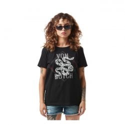 von dutch printed snake női póló fekete