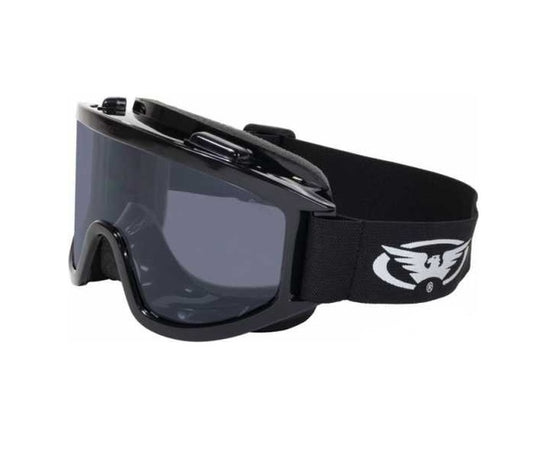 global vision wind shield off-road motoros szemüveg fekete - füstös