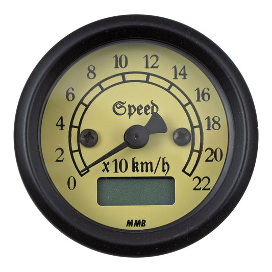 mmb 48mm ultra mini kilométeróra - 220 km/h fekete-csont