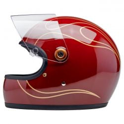 biltwell gringo s bukósisak garnet piros lángok