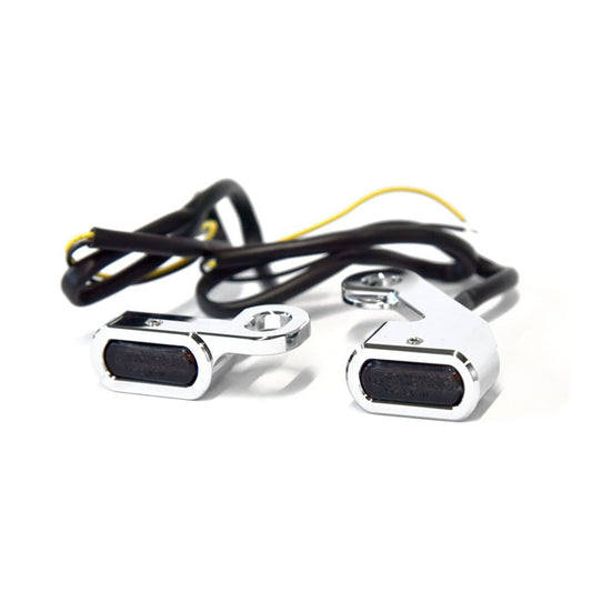 fastline below bar LED irányjelzősfekete/króm- 09-16 Touring/15-20 Softail
