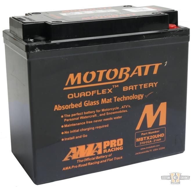 motobatt quadflex agm akkumulátor 310A 21.0 Ah - XL/VRSC/Softail/Dyna/M2/S3/X1