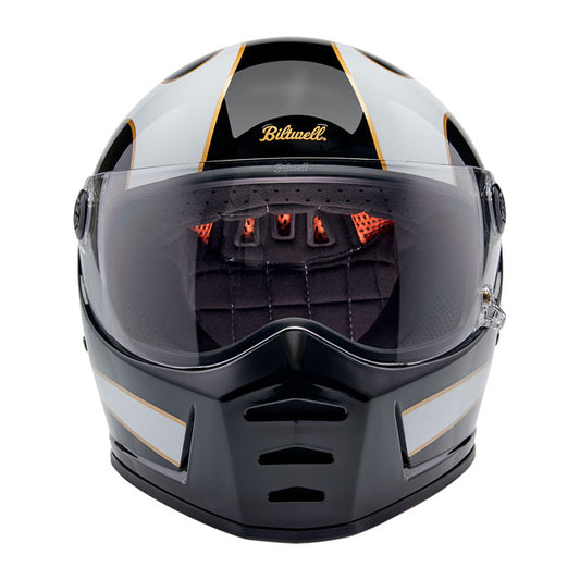 biltwell lane splitter bukósisak - fehér lángok