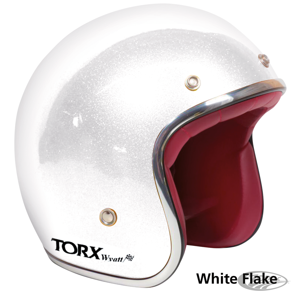 torx wyatt bukósisak fehér flake - ECE