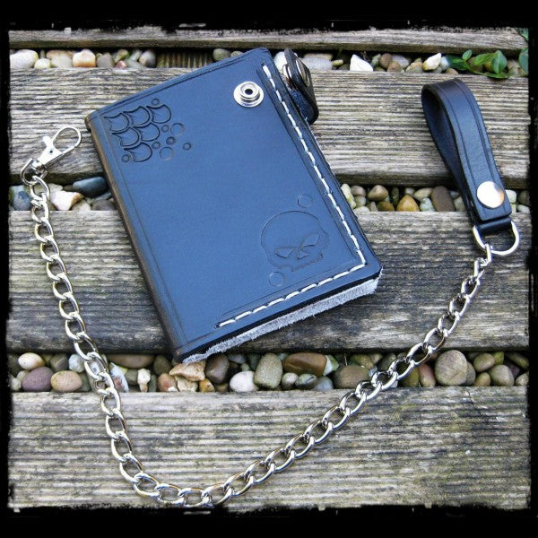 dhcustom fekete skull pénztárca