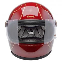 biltwell gringo s bukósisak garnet piros lángok