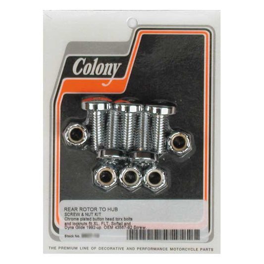 torx féktárcsa lencsefejű csavar készlet króm - 92-21 FXS/Dyna/FLT/Touring/XL
