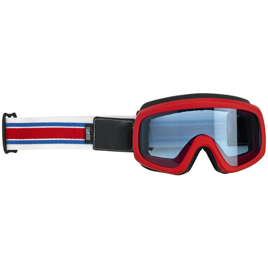 overland 2.0 racer goggle motoros szemüveg - piros/fehér/kék