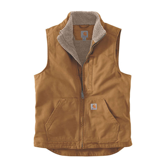 carhartt sherpa mock neck bélelt mellény - carhartt barna