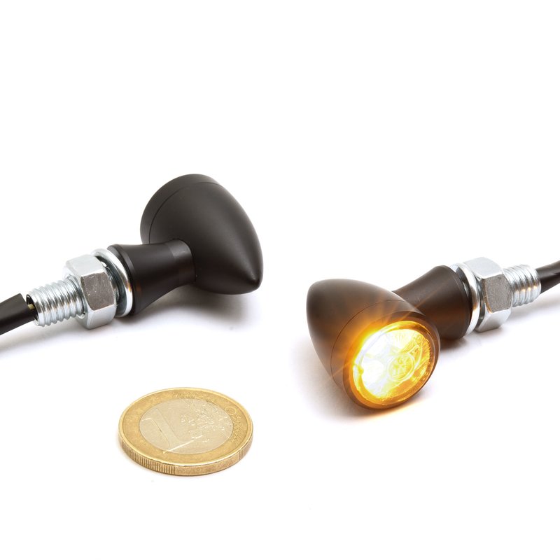 micro bullet LED irányjelző fekete (ECE)