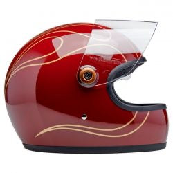 biltwell gringo s bukósisak garnet piros lángok