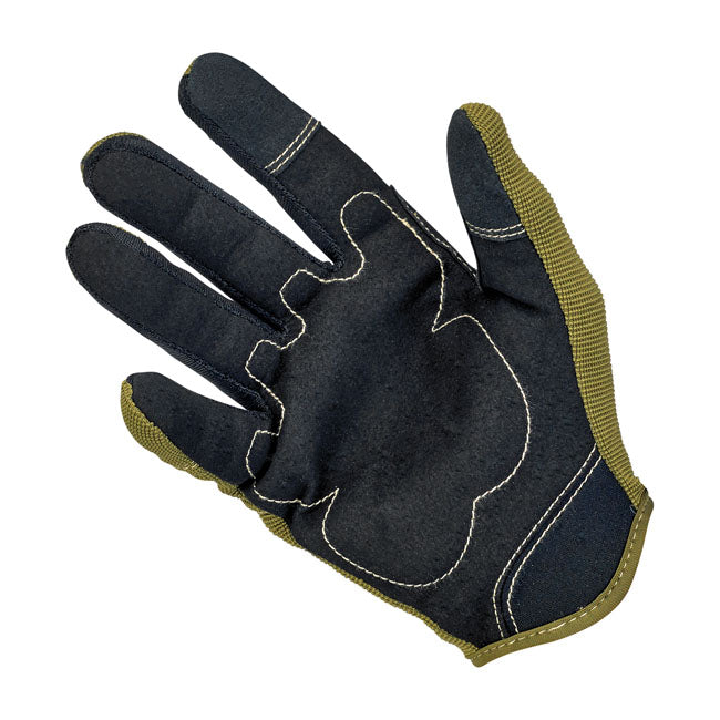 biltwell motoros kesztyű - oliva/fekete/világosbarna