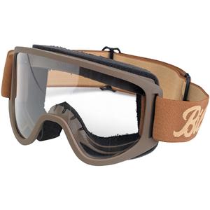 biltwell moto 2.0 goggle script - chocolate - sand