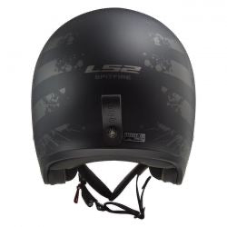 ls2 spitfire II black flag bukósisak matt fekete