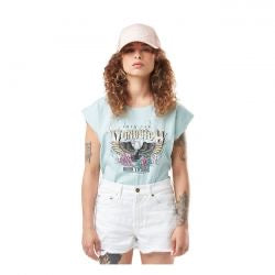 von dutch printed női póló - világoskék