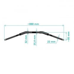 killer custom 1-1/4” fat drag bar kormány - 21-24 Sportster S