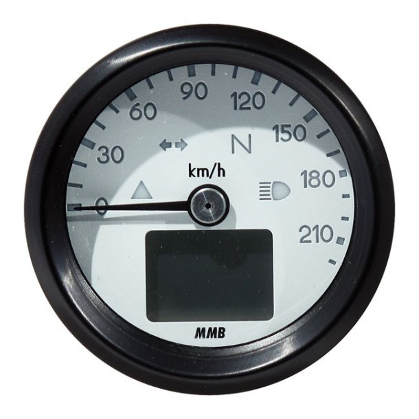 mmb ELT48 basic kilométeróra - 220 km/h fekete-fehér