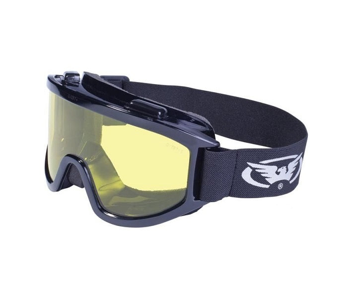 global vision wind shield off-road motoros szemüveg fekete - sárga