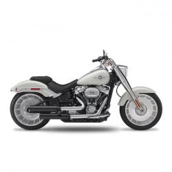 kesstech fusion hosszú kipufogódob fekete egyenes cut short - 114" M8 Softail