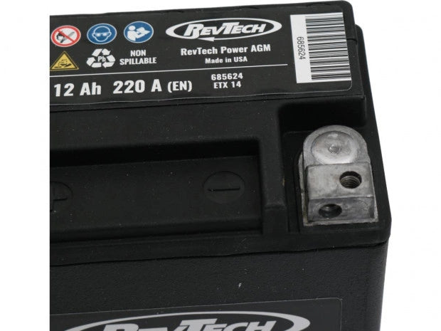 revtech ETX14 agm 220A power akkumulátor - 2002-2006/07 VRSCR/ 03-10 XB/ 19-23 Indian