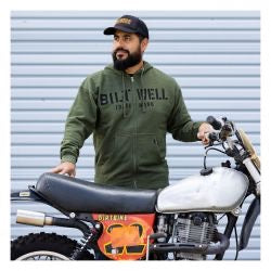 biltwell stencil zip kapucnis pulóver