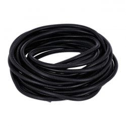 hasított PVC kábelvédő cső fekete - 3/8" - 50ft