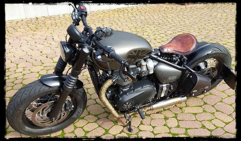 dhcustom triumph barna vezeték szóló nyereg - Triumph