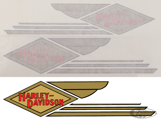 harley-davidson benzintank matrica - 1934-1935