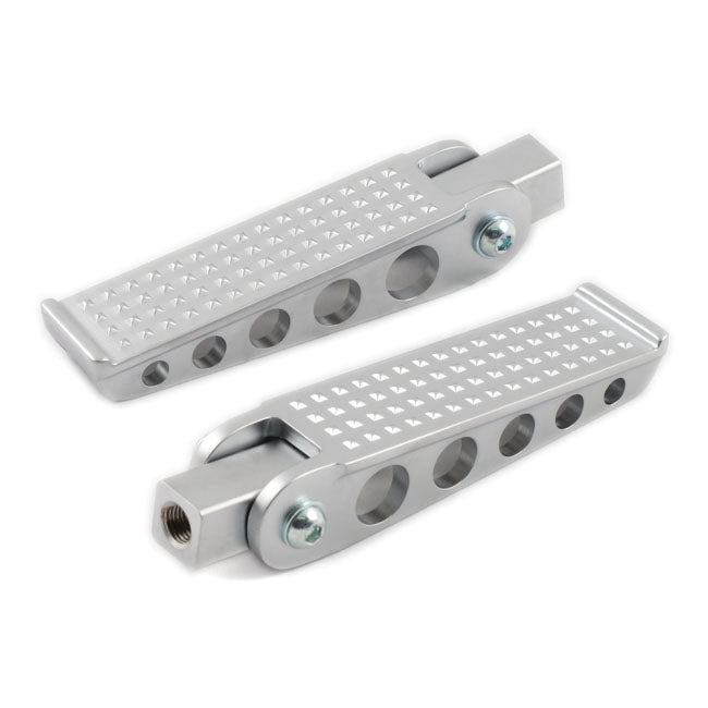k-tech öntött réz knurled szatén króm lábtartók