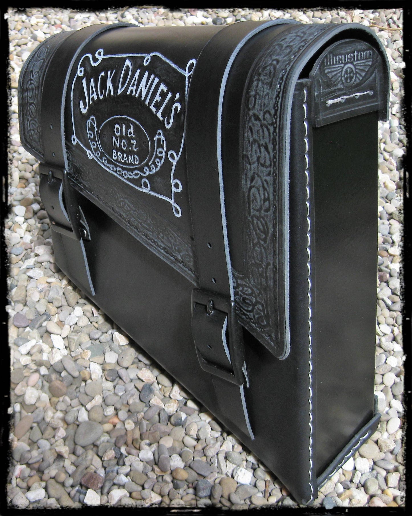 dhcustom jack daniels fekete bőr oldaltáska