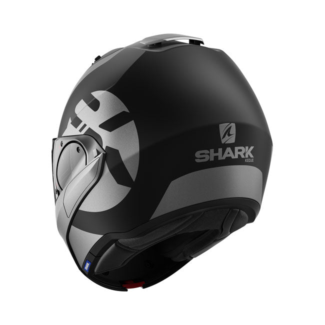 shark evo-es kedje bukósisak - matt fekete/ezüst