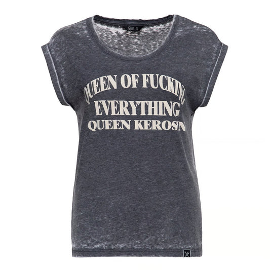 queen kerosin queen of everything női póló - antracit