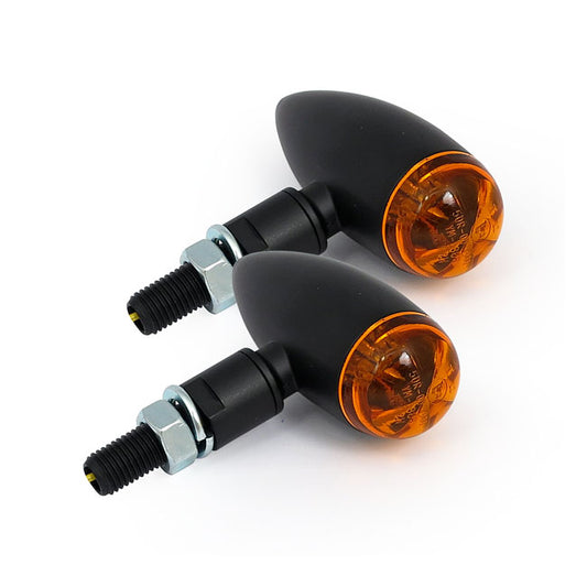 mini bullet LED irányjelzős fekete