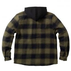 west coast choppers hell bent flanel kabát oliva/fekete